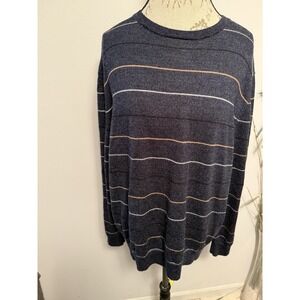 BANANA REPUBLIC Women's Sweater Long Sleeve Striped 100% Merino Wool Size XL